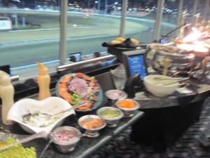 A blurry view of the food at Terraces. Don't worry, you're not missing anything.