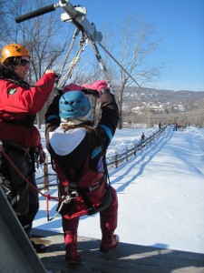 The intro zipline - 200 feet long. copyright deborah abrams kaplan