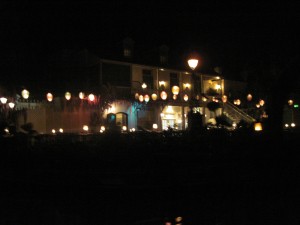 The Blue Bayou restaurant, with romantic mood lighting and fake fireflies. Yo ho yo ho! Copyright Deborah Abrams Kaplan