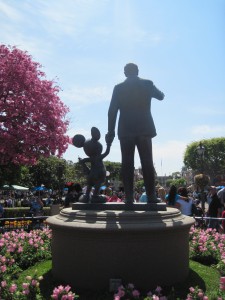 Walt and Mickey on Main Street at Disneyland. Copyright Deborah Abrams Kaplan