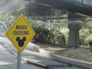 You'll find this sign on the Autopia ride.