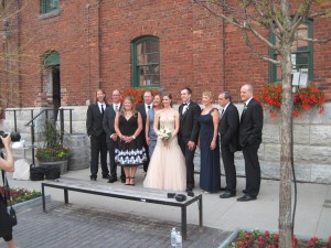 The family of the bride and groom pose for photos. Copyright Deborah Abrams Kaplan