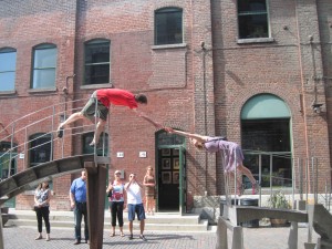 Some fun sculptures at the Distillery District. Copyright Deborah Abrams Kaplan