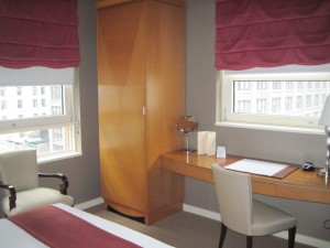 The bedroom in Hotel Giraffe's king suite. Deborah Abrams Kaplan