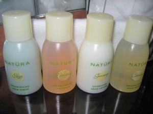 Natura toiletries at Hotel Giraffe. Copyright Deborah Abrams Kaplan