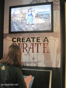 Create your own pirate - one of the interactive elements which keep kids interested. Copyright Deborah Abrams Kaplan