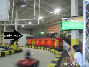 They have party rooms overlooking the raceway on two sides of the building at Pole Position Raceway. Copyright Deborah Abrams Kaplan