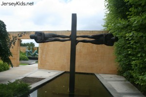 We liked this sculpture in the water garden.