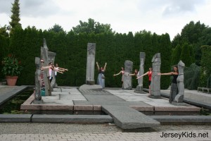 Lots of other people were having fun with the sculptures too! We saw this group of women while walking around.