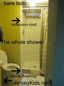 The shower for the two rooms on the 3rd floor