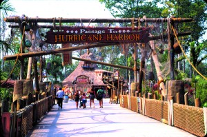 The entry bridge to Hurricane Harbor. Photo courtesy of Six Flags Hurricane Harbor.