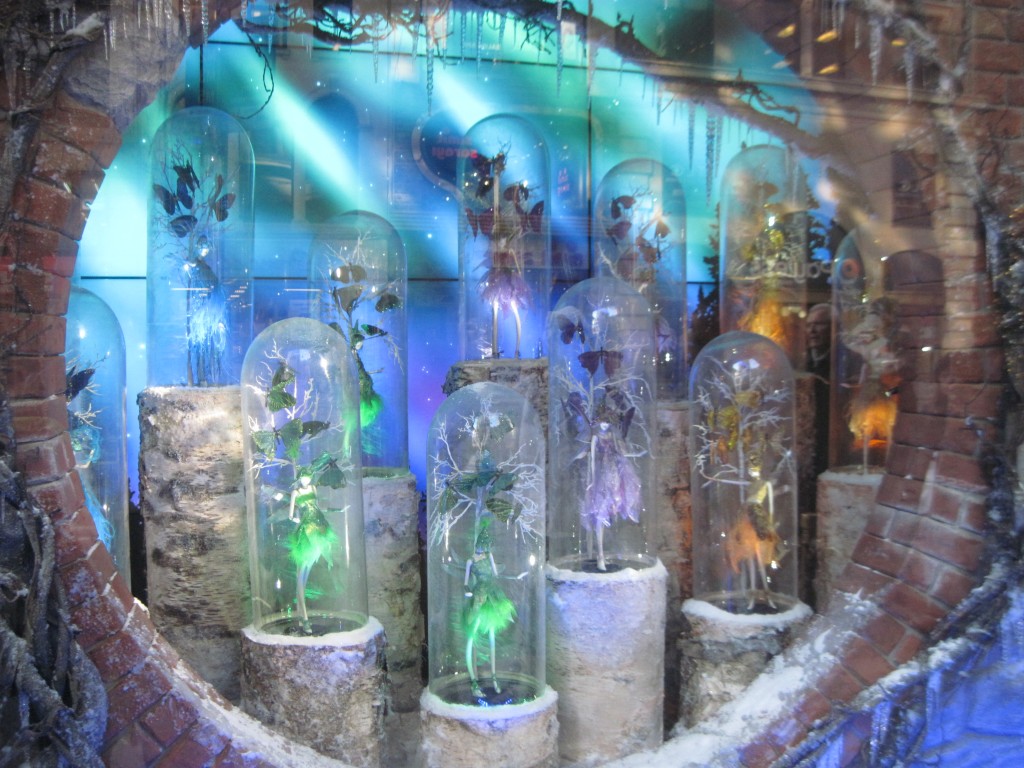 The Fairytale Garden, featuring fairies in glass tubes, changed colors and was fabulously eerie.