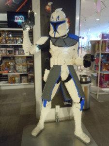 Pose with a LEGO storm trooper