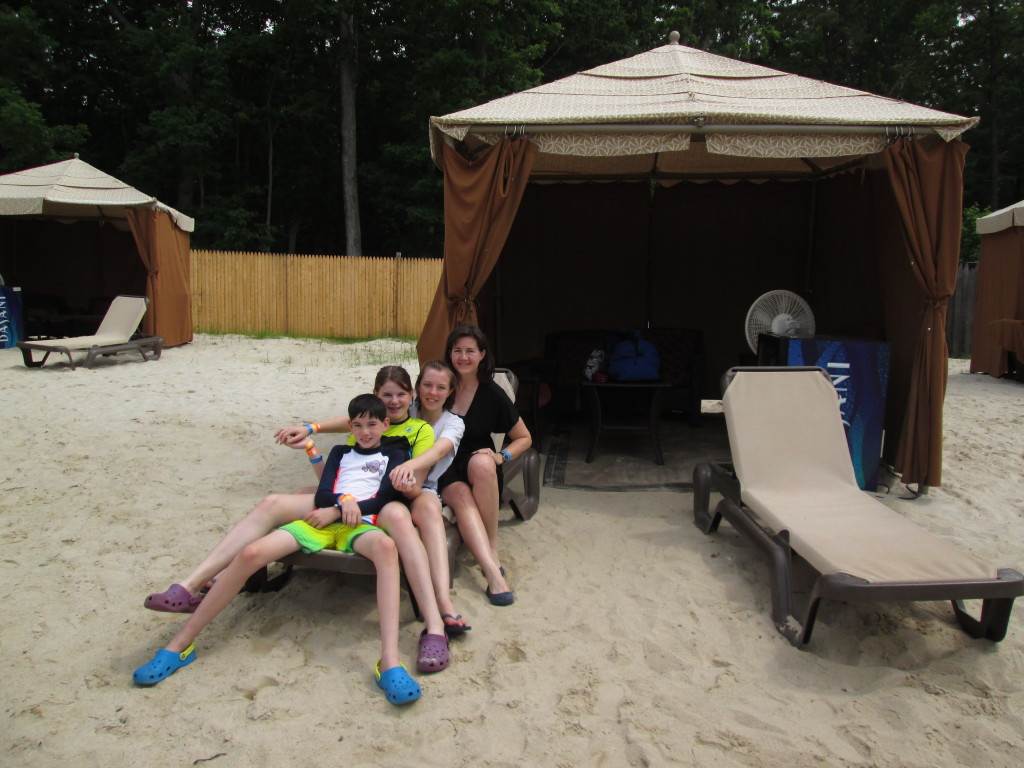 Hanging out outside our cabana. Copyright Deborah Abrams Kaplan