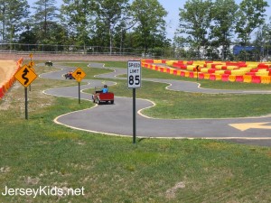 Diggerland little cars that kids can drive. No adults or big kids allowed.