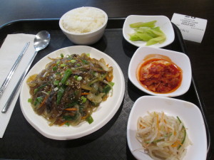 Korean lunch at the Island spa. Photo copyright Deborah Abrams Kaplan