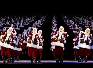 Dancing Santas. Photo courtesy of the Rockettes.