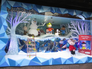 Macy's Peanuts windows in their 2015 display. Copyright Deborah Abrams Kaplan