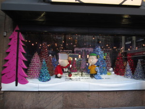 Macy's Peanuts windows in their 2015 display. Copyright Deborah Abrams Kaplan