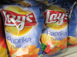 Paprika flavored snacks. Copyright Deborah Abrams Kaplan