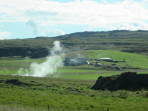 Geothermal area and farmland. Copyright Deborah Abrams Kaplan