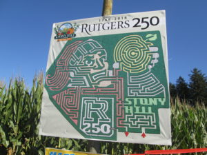 Rutger's 250th anniversary corn maze at Stony Hill. Copyright Deborah Abrams Kaplan