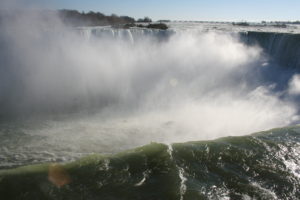 The water right before it goes over Horseshoe Falls.