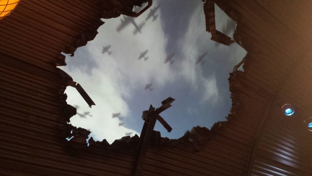 Planes flying over Germany at the National World War II Museum